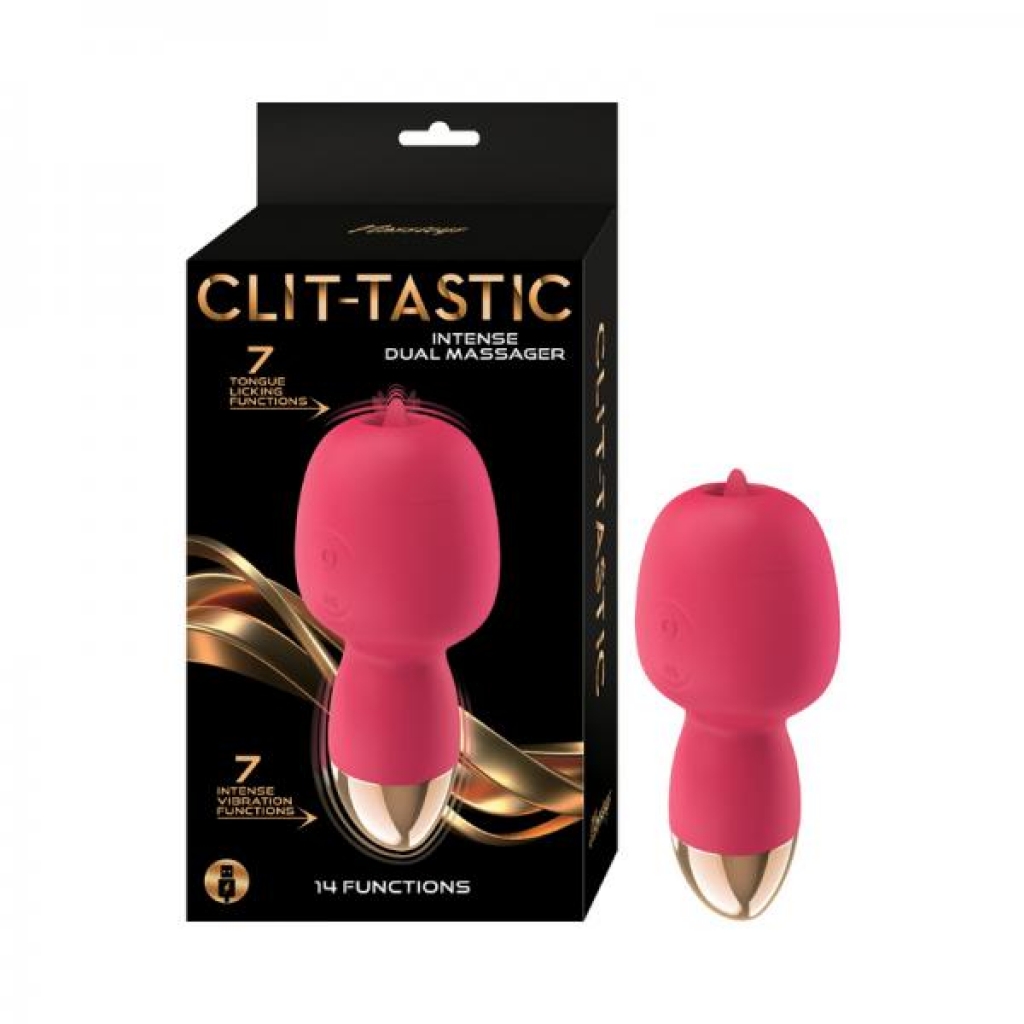 Clit-tastic Intense Dual Massager Coral - Nasstoys