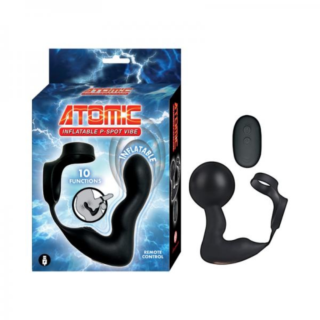 Atomic Inflatable P-spot Vibe Black - Nasstoys