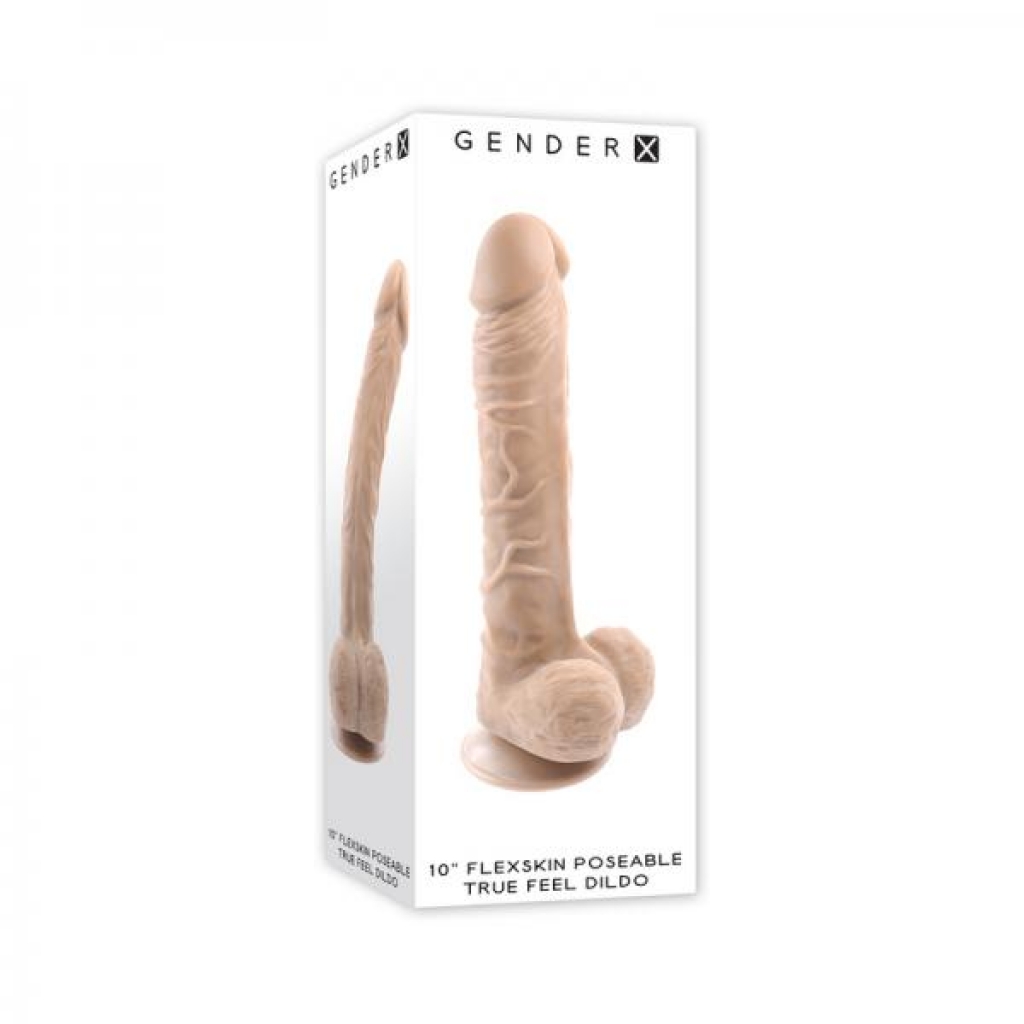 Gender X 10 In. Flexskin Poseable Truefeel Dildo Light - Evolved Novelties