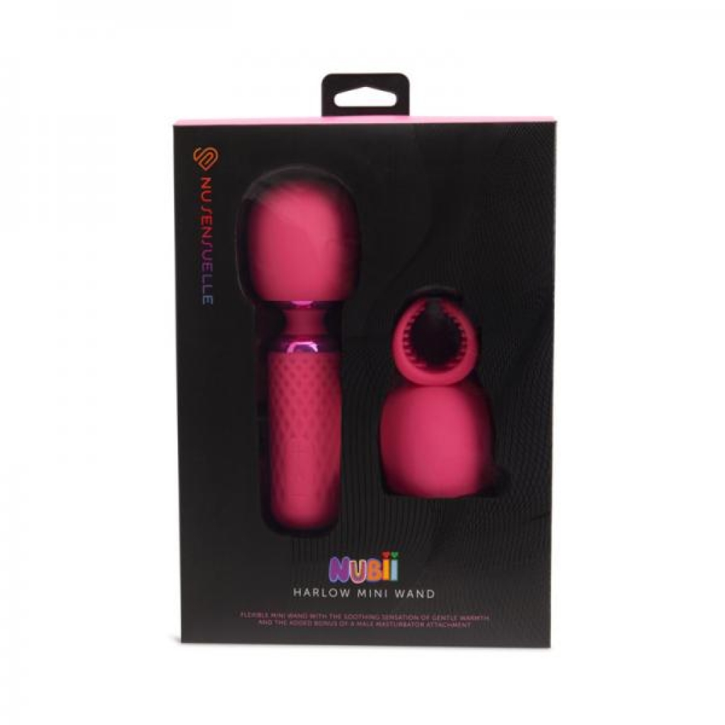 Nu Sensuelle Harlow Nubii Mini Wand W/ Masturbator Pink - Novel Creations Usa Inc. Nu Sensuelle