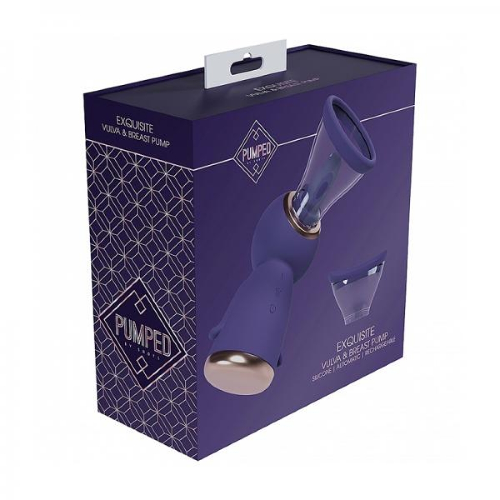 Pumped Exquisite Automatic Rechargeable Vulva & Breast Pump Purple - Shots America Llc