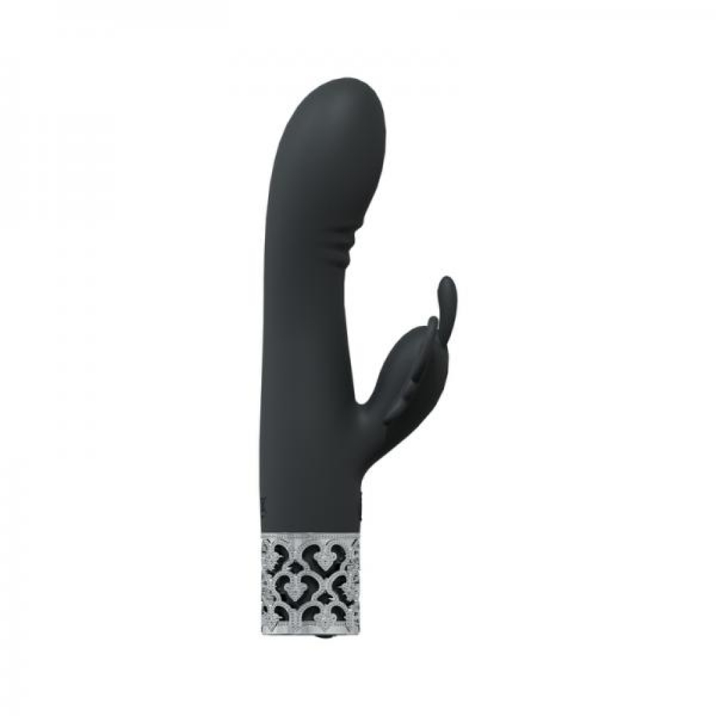 Royal Gems Monarch Silicone Rechargeable Vibrator Black - Shots America Llc