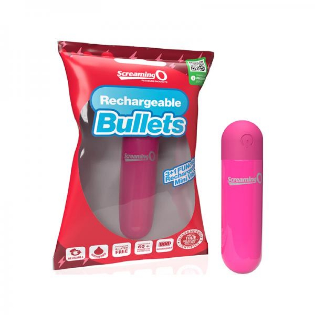 Screaming O Rechargeable Bullets Pink - Screaming O