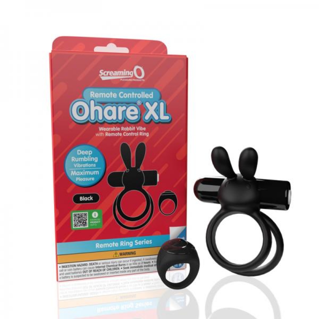 Screaming O Remote Controlled Ohare Xl Vibrating Ring Black - Screaming O