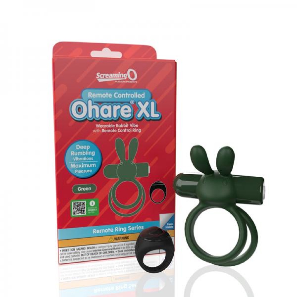 Screaming O Remote Controlled Ohare Xl Vibrating Ring Green - Screaming O