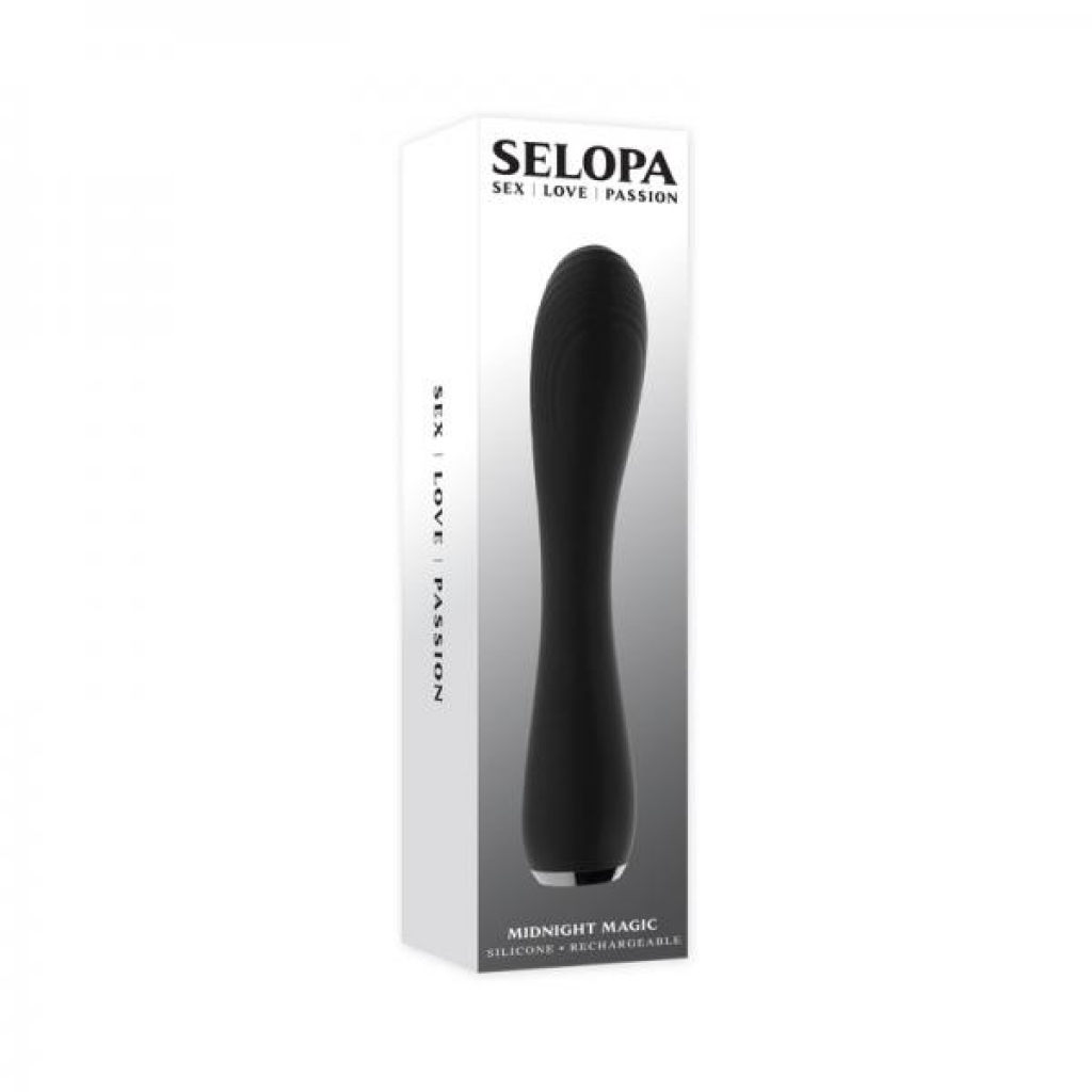 Selopa Midnight Magic Rechargeable Vibrator Silicone Black - Evolved Novelties