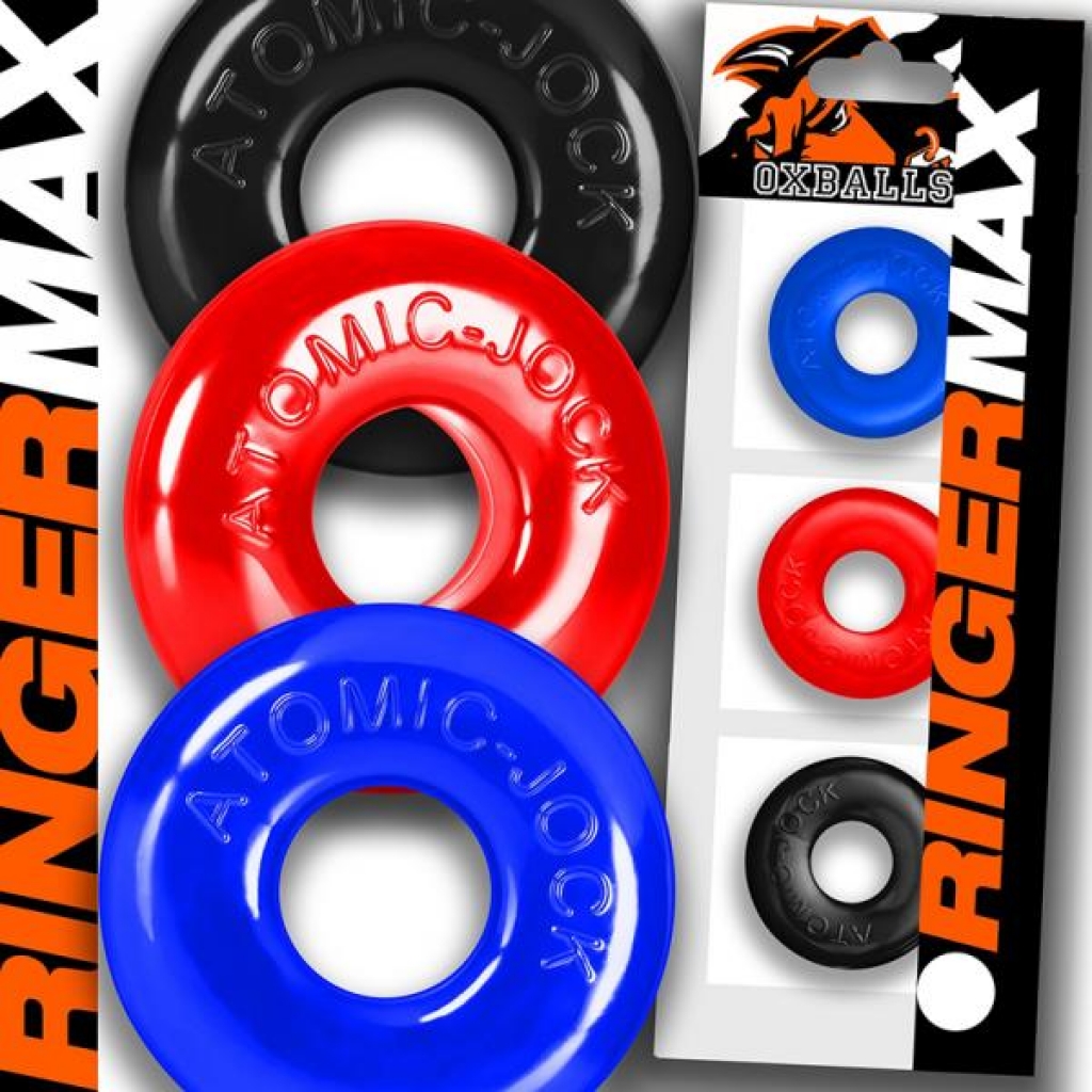 Oxballs Ringer Max 3-pack Multi - Blue Ox Designs, Oxballs