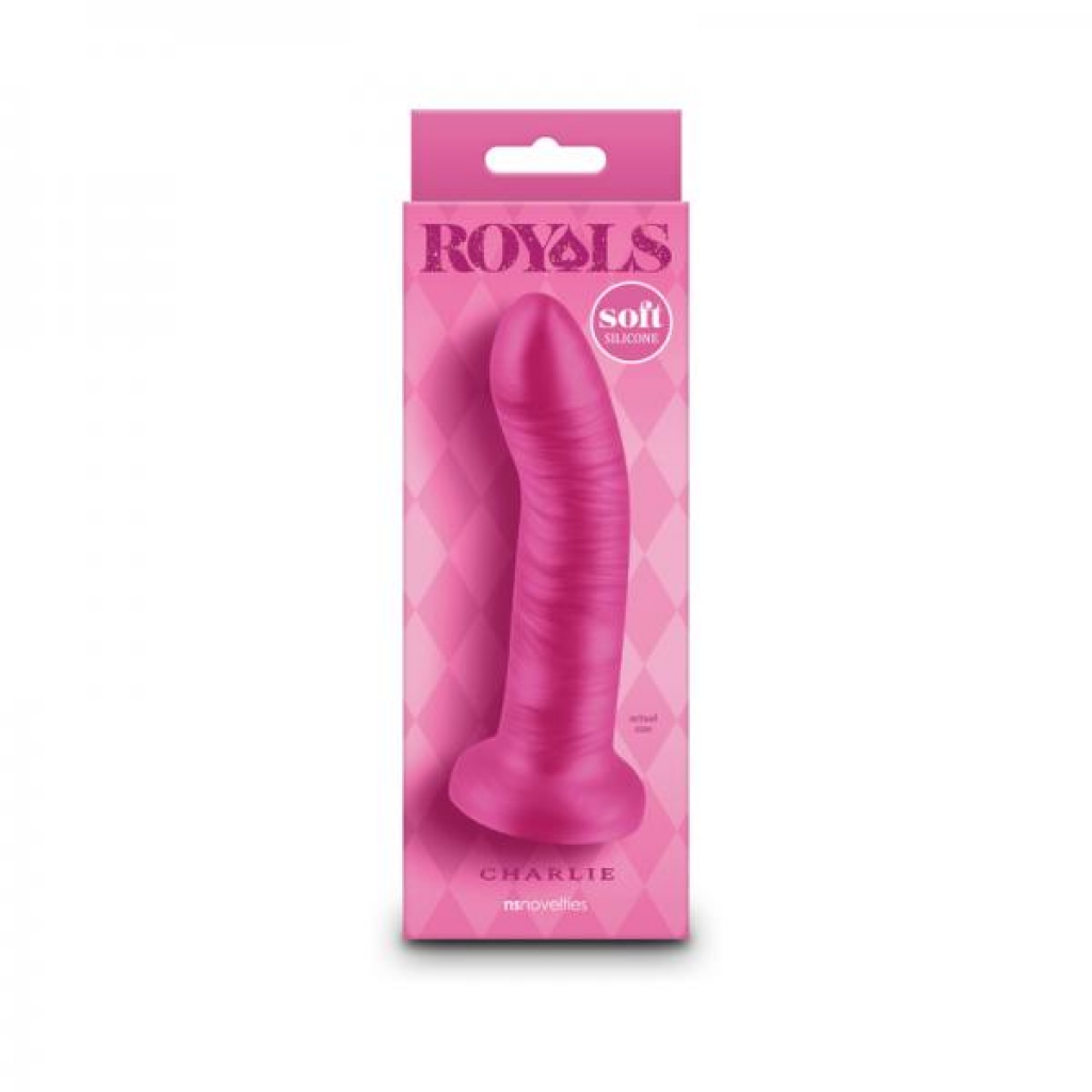 Royals Charlie 5 In. Metallic Curved Dildo Pink - Ns Novelties