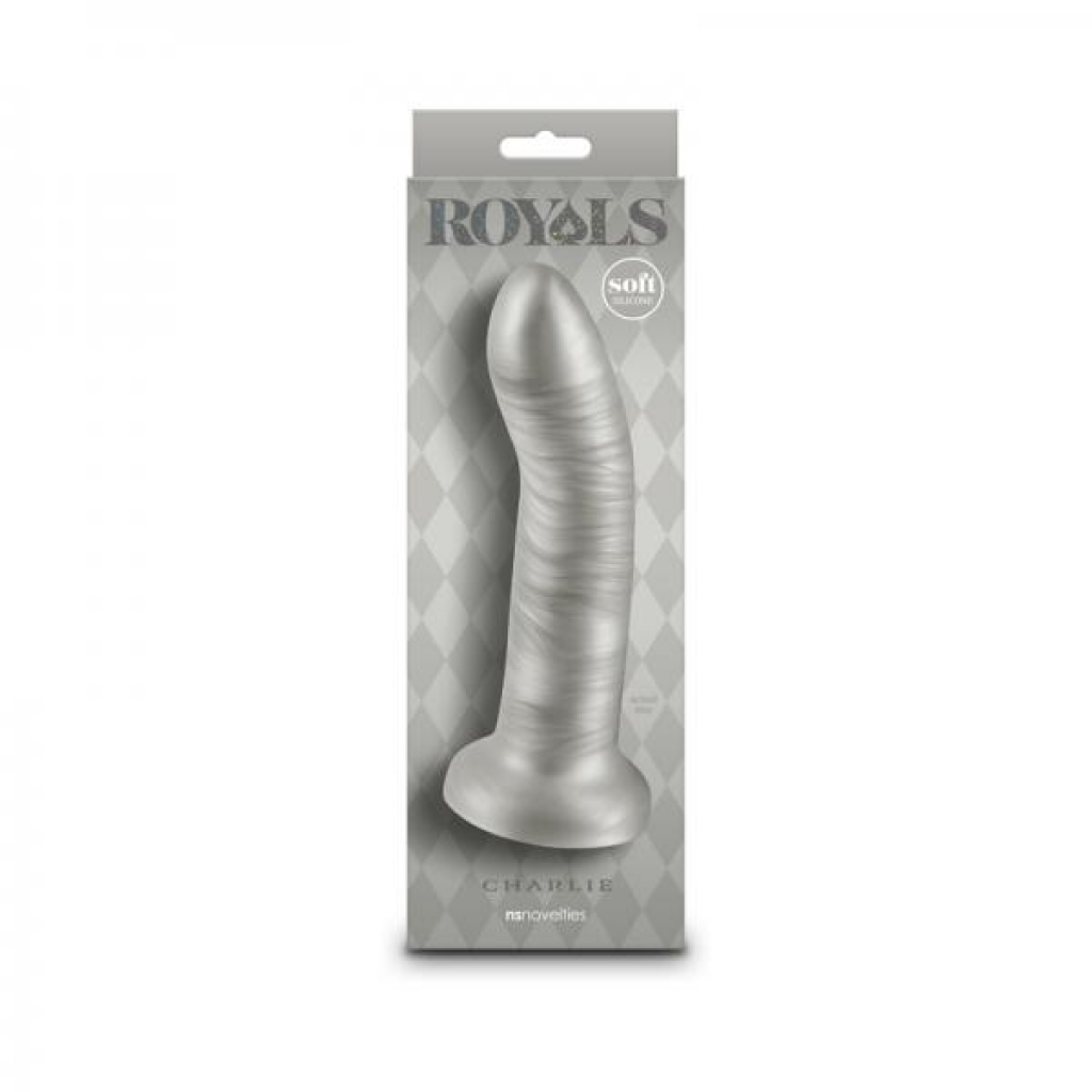 Royals Charlie 7 In. Metallic Curved Dildo Champagne - Ns Novelties