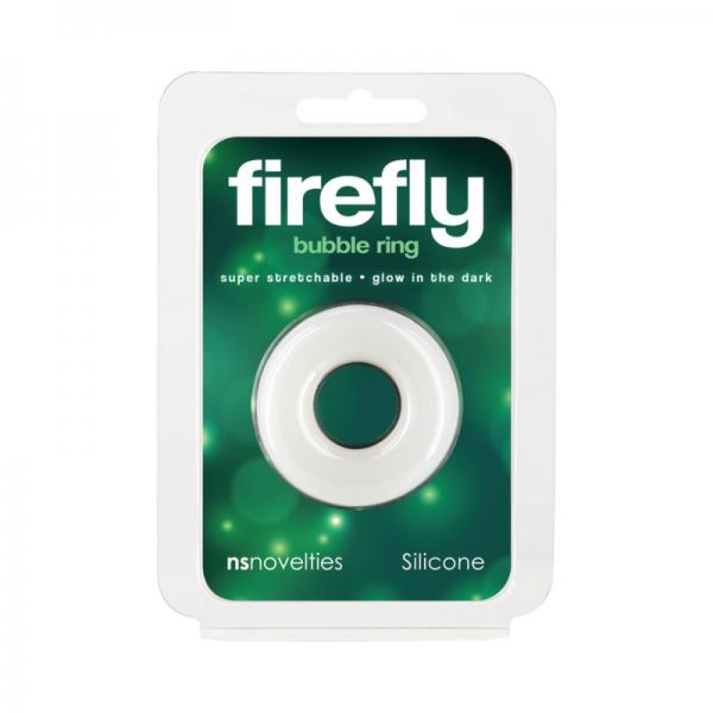 Firefly Bubble Ring - Small Glow-in-the-Dark Cock Ring - White