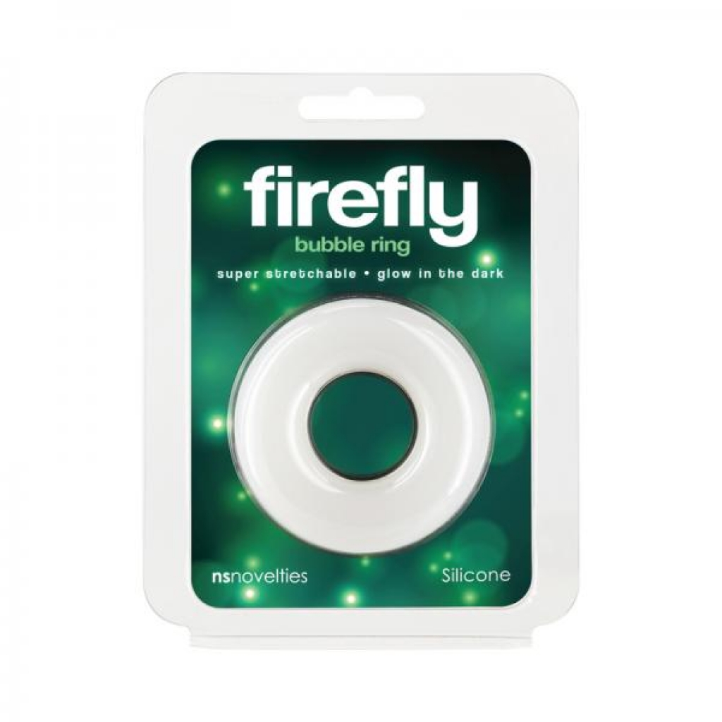 Firefly Bubble Ring - Large Glow-in-the-Dark Cock Ring - White