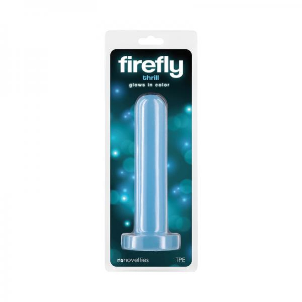 Firefly Thrill Small Glow-in-the-dark Dildo Blue - Ns Novelties