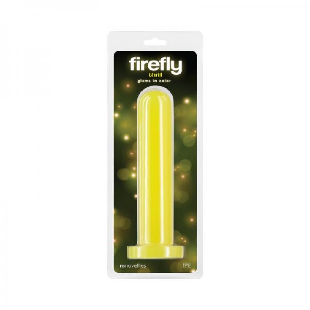 Firefly Thrill Large Glow-in-the-dark Dildo Yellow - Ns Novelties