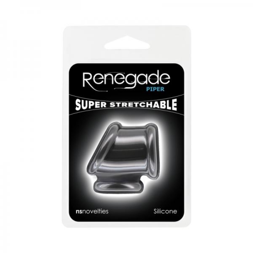 Renegade Piper Cock And Balls Ring Black - Ns Novelties