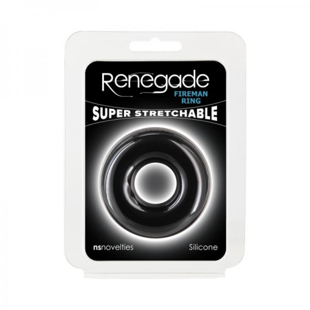 Renegade Fireman Ring Large Black - Ns Novelties