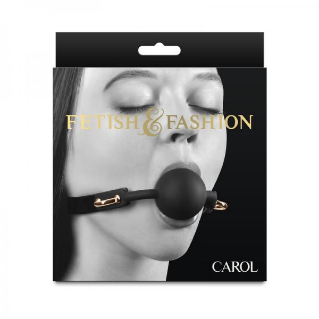 Fetish & Fashion Carol Ball Gag Black - Ns Novelties