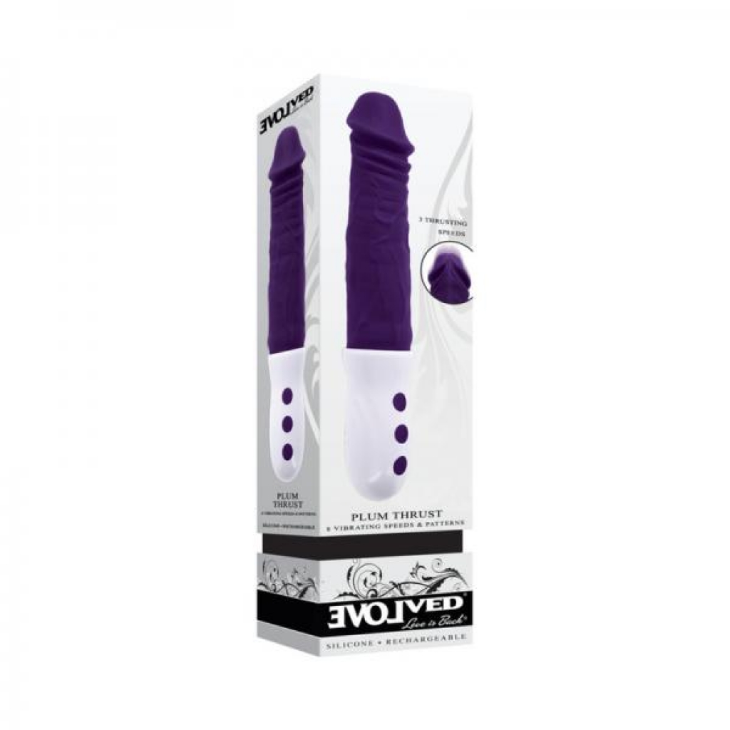 Evolved Plum Thrust Rechargeable Thrusting Vibe Silicone - Evolved Novelties