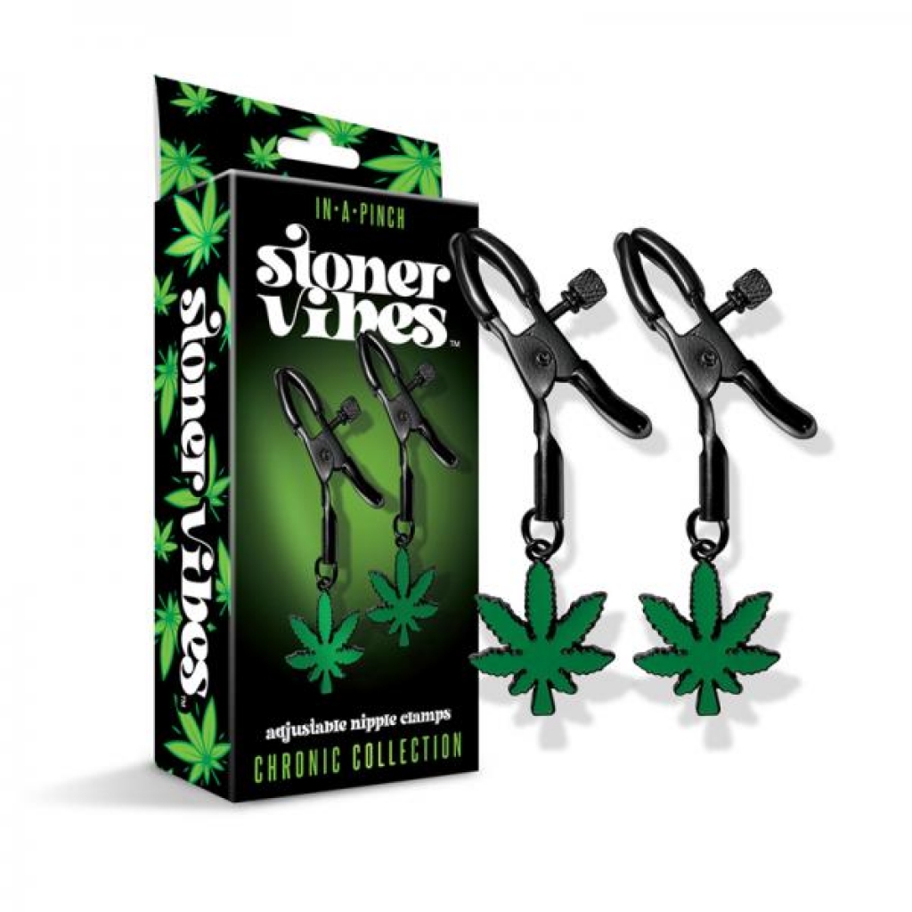 Stoner Vibes Chronic Collection Adjustable Nipple Clamps - Global Novelties Llc