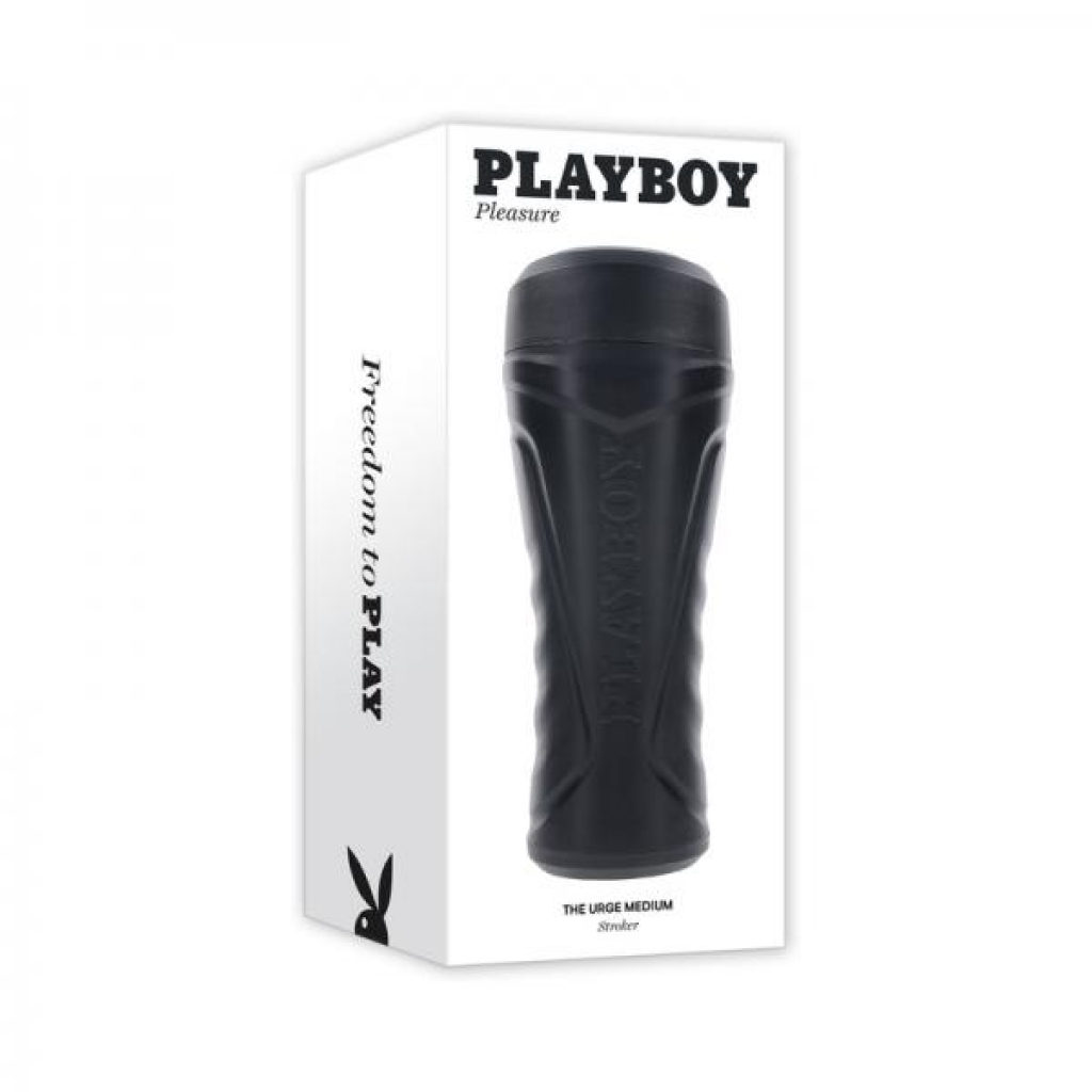 Playboy The Urge Medium Stoker Non Vibrating Tpe Black - Evolved Novelties