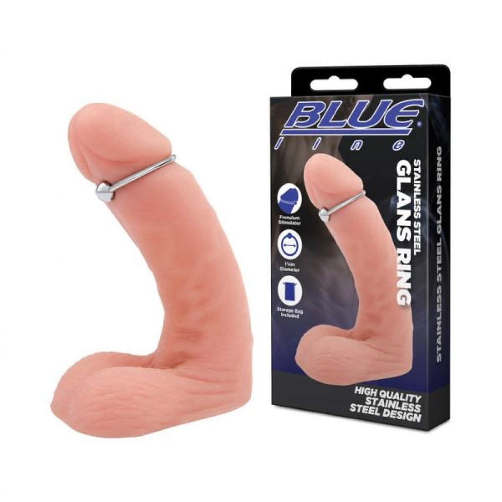 Blue Line Stainless Steel Glans Ring - Enhancing Pleasure and Stimulation