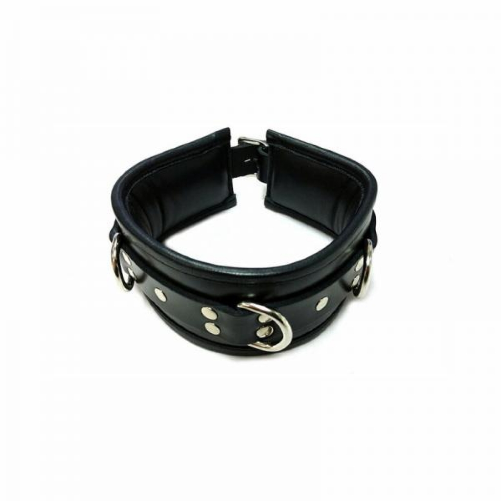 Rouge Leather Padded Collar Black/black - Rouge Group Ltd.