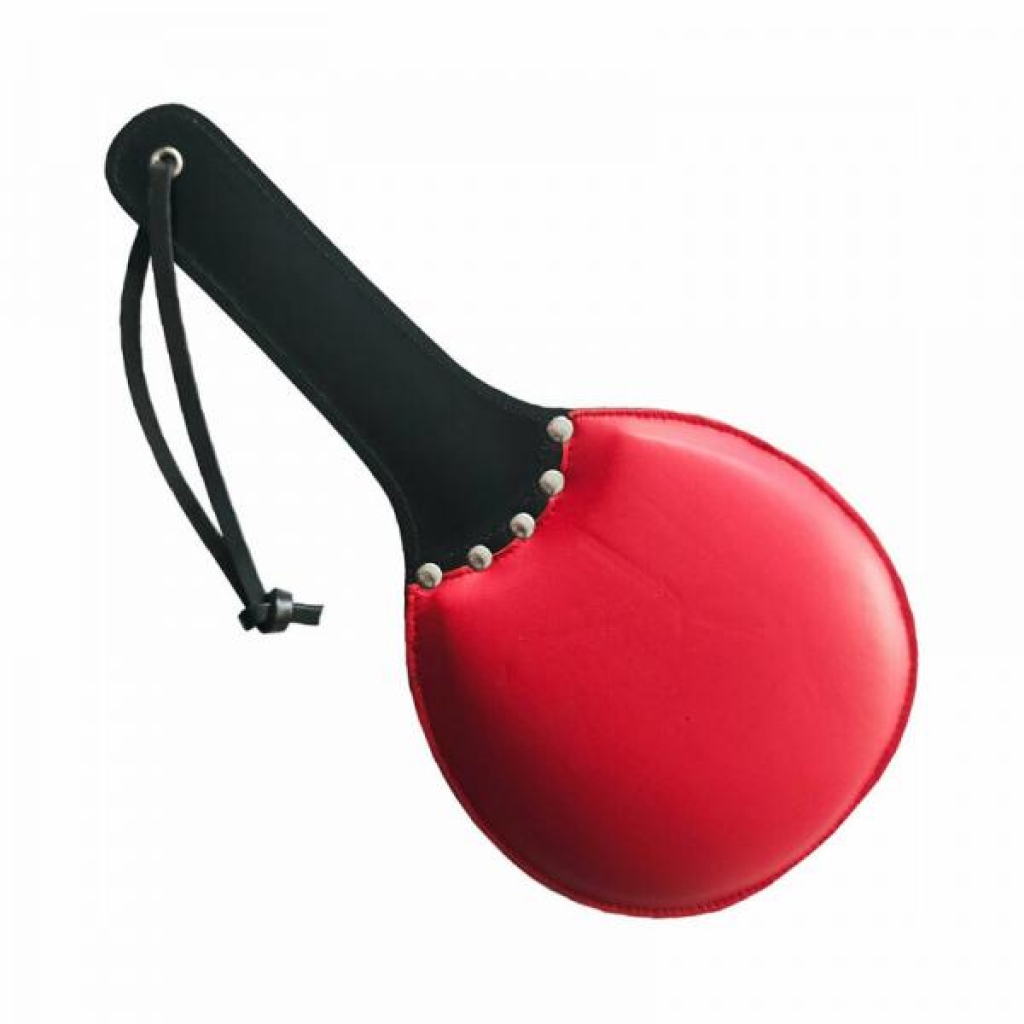 Rouge Leather Padded Ping Pong Paddle Black/red - Rouge Group Ltd.