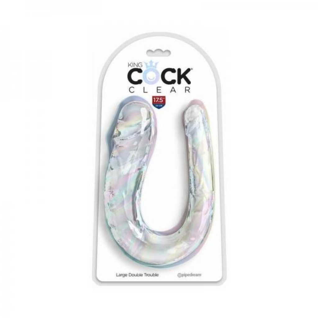 King Cock Clear Large Double Trouble - Pipedream Products