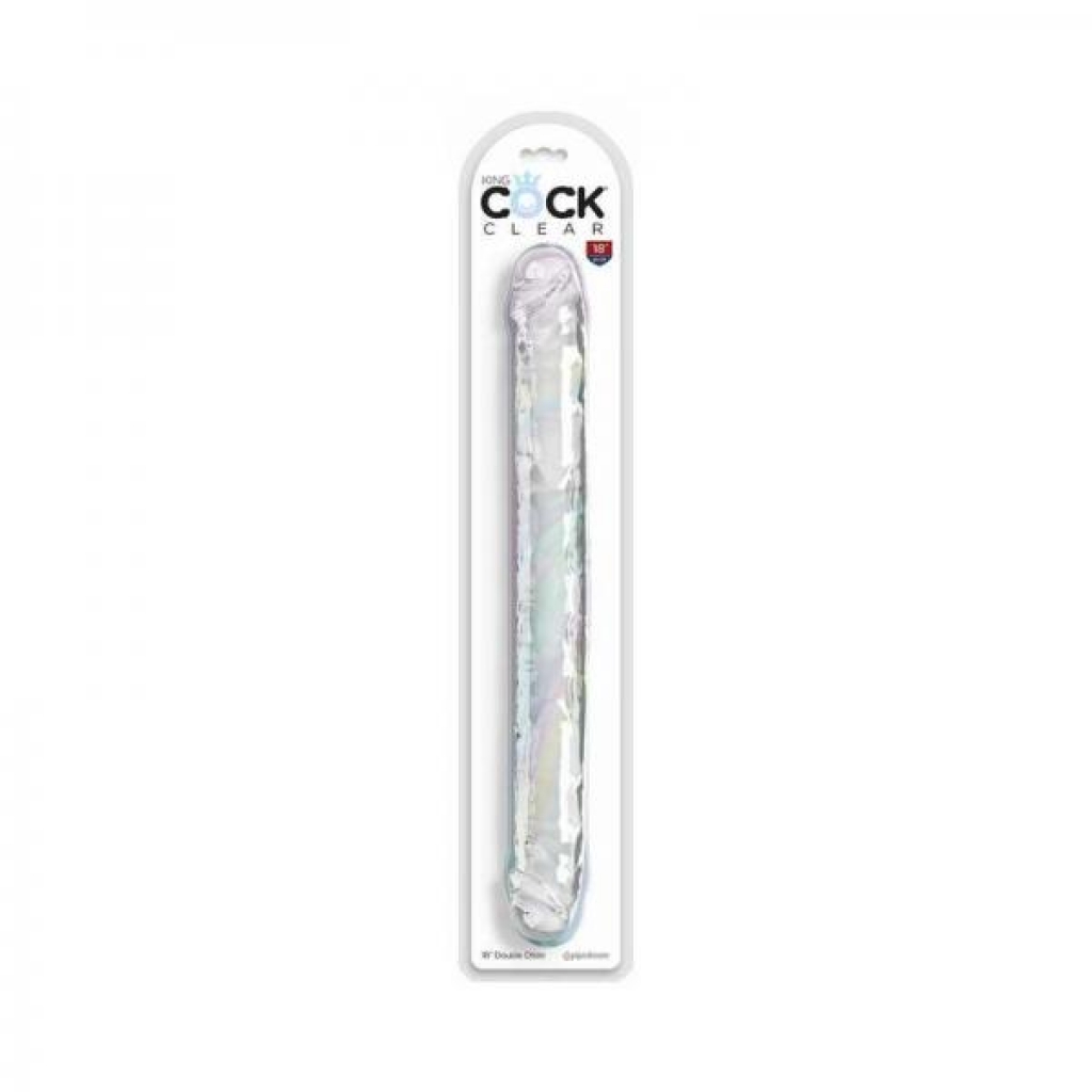 King Cock Double Dildo 18 In. Clear - Pipedream Products