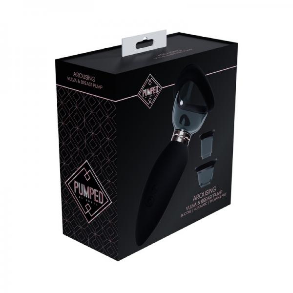 Pumped Arousing Automatic Rechargeable Vulva & Breast Pump Black - Shots America Llc