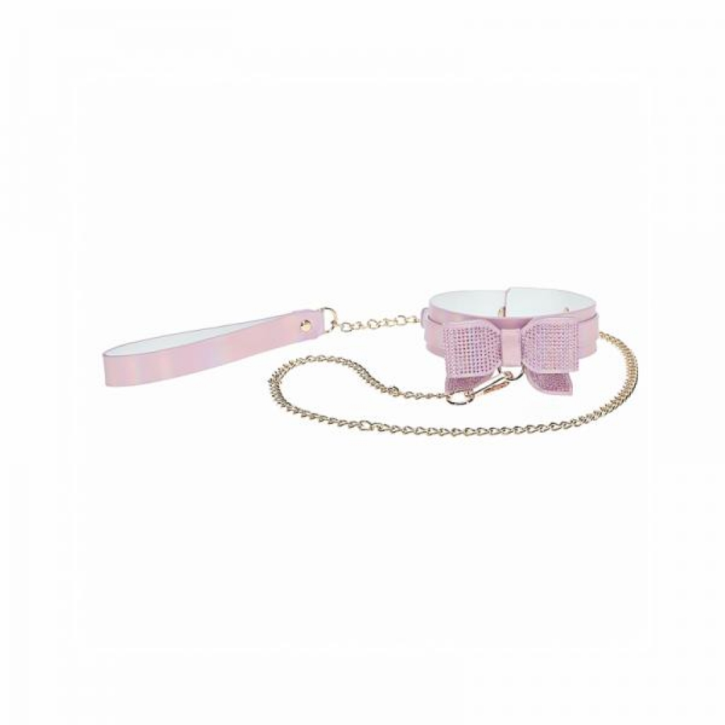 Ouch! Paris Collection Collar With Leash - Pink