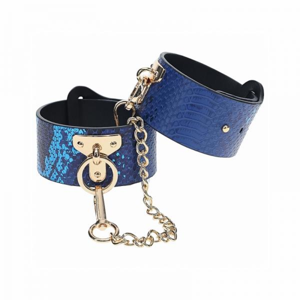 Ouch! Florence Collection Leg Cuffs Blue - Shots America Llc