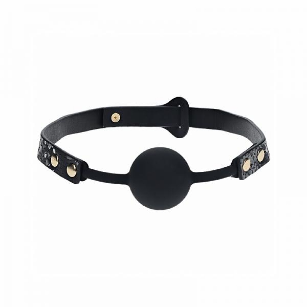 Ouch! Florence Collection Silicone Ball Gag Black - Shots America Llc