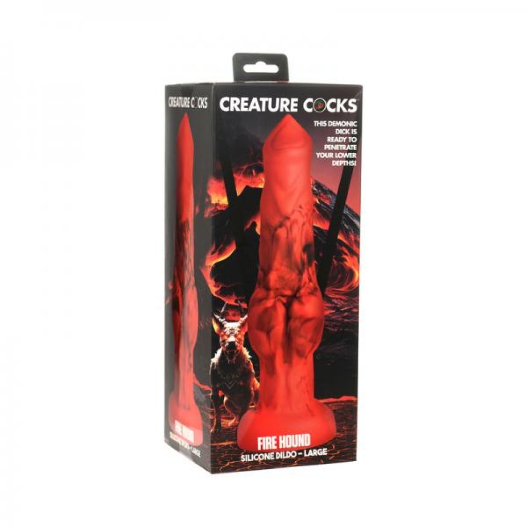 Creature Cocks Fire Hound Silicone Dildo Large - Xr Llc