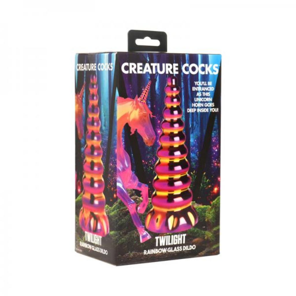 Creature Cocks Twilight Rainbow Glass Dildo - Xr Llc