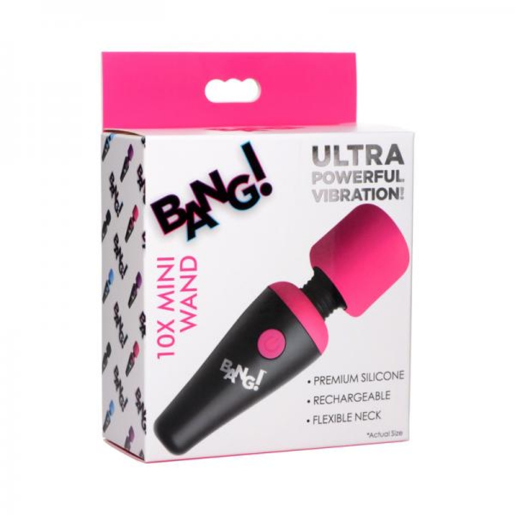 Bang! 10x Vibrating Mini Silicone Wand Pink - Xr Llc