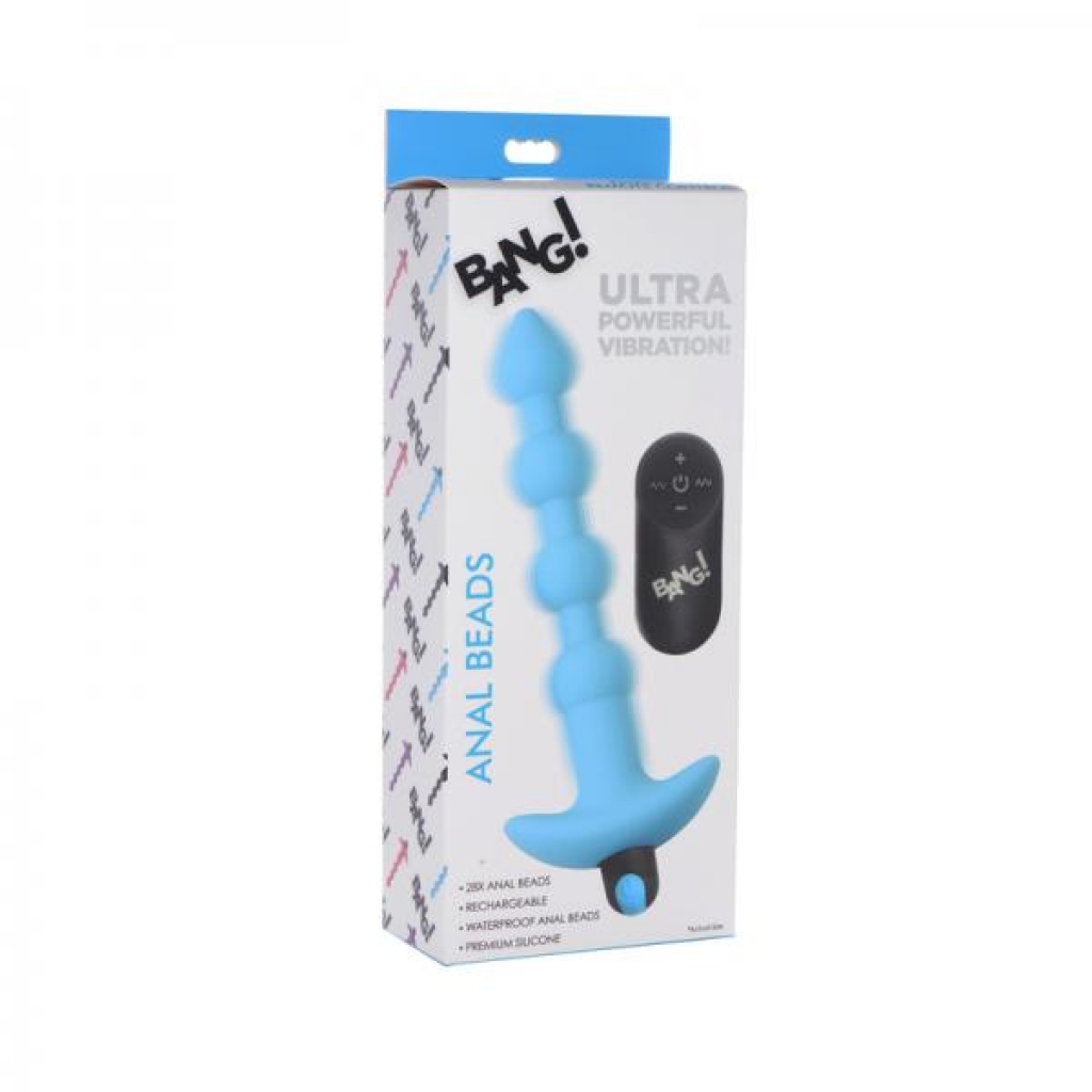 Bang! Vibrating Silicone Anal Beads & Remote Control Blue - Xr Llc