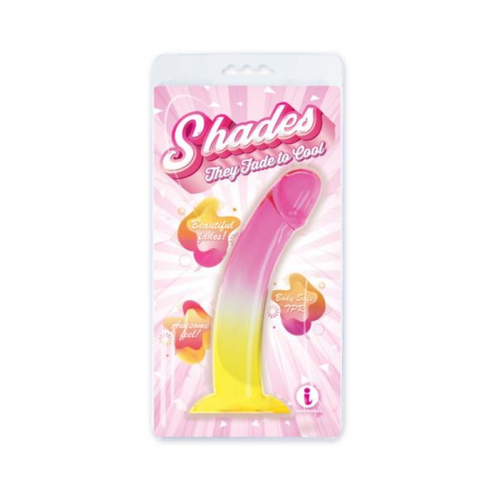 Shades Smoothie 8.25 In. Dildo Pink/yellow - Icon Brands Inc.