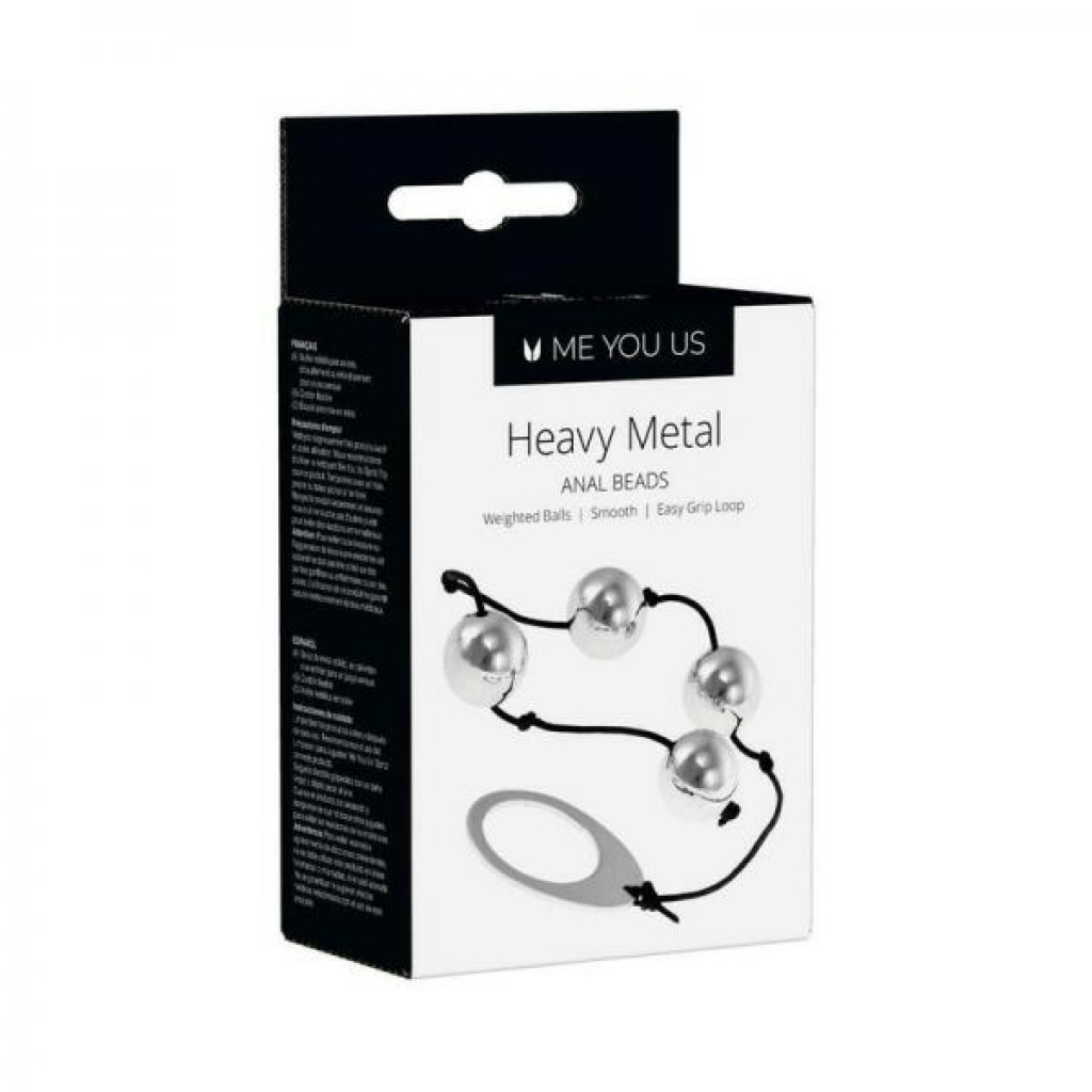 Me You Us Heavy Metal Anal Beads Silver - Simply Pleasure Ltd