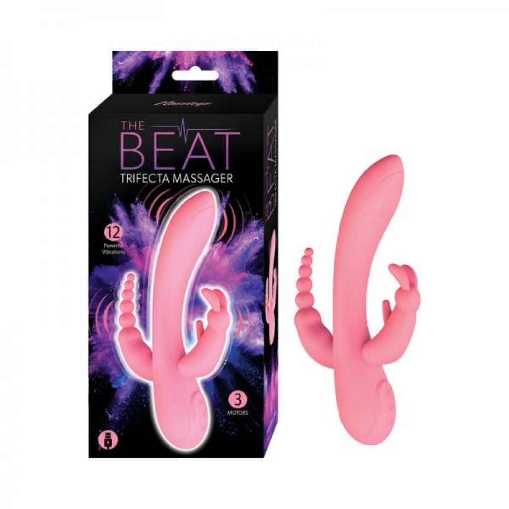 The Beat Trifecta Massager Pink - Nasstoys