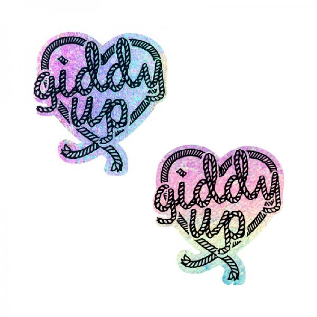 Neva Nude Giddy Up Glitter Lasso Heart Nipple Pasties