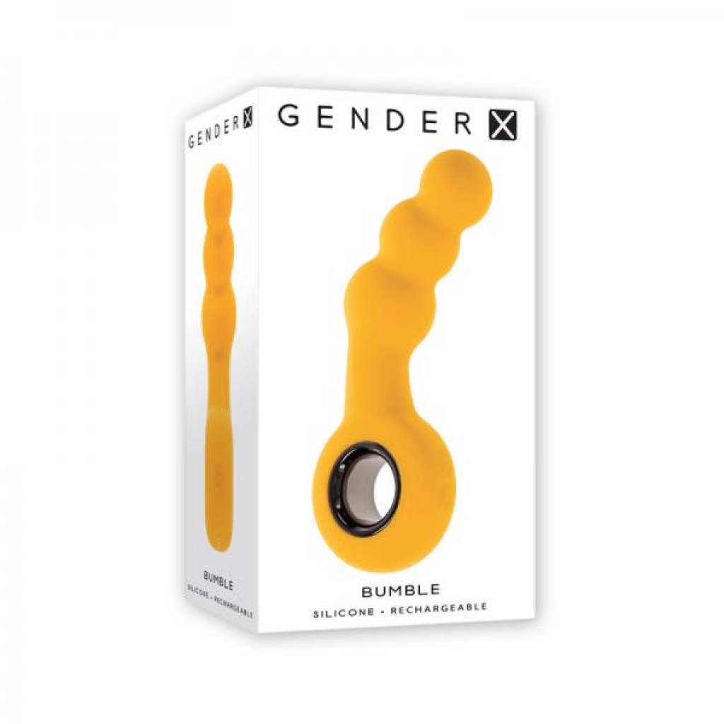 Gender X Bumble Rechargeable Silicone Vibrating Plug Yellow - Evolved Novelties