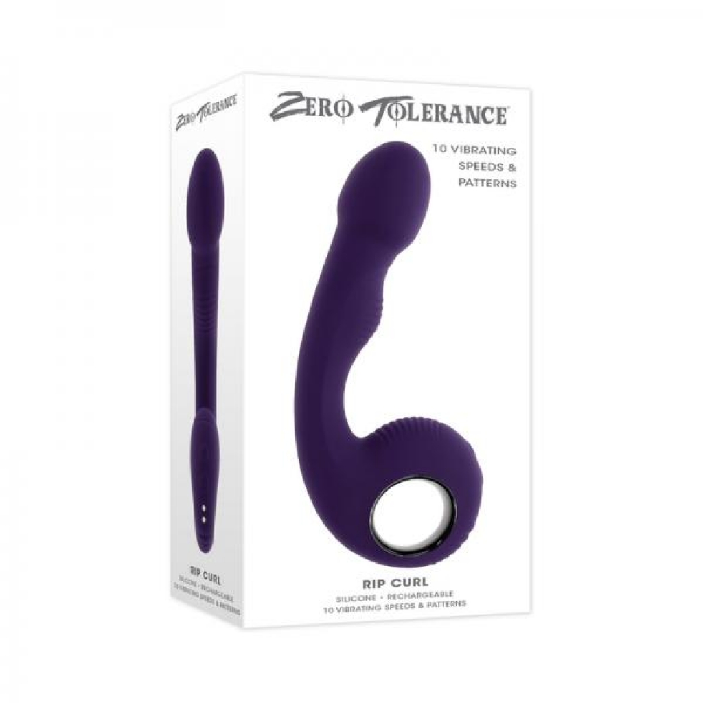 Zero Tolerance Rip Curl Rechargeable Silicone Vibrator Purple - Evolved Novelties