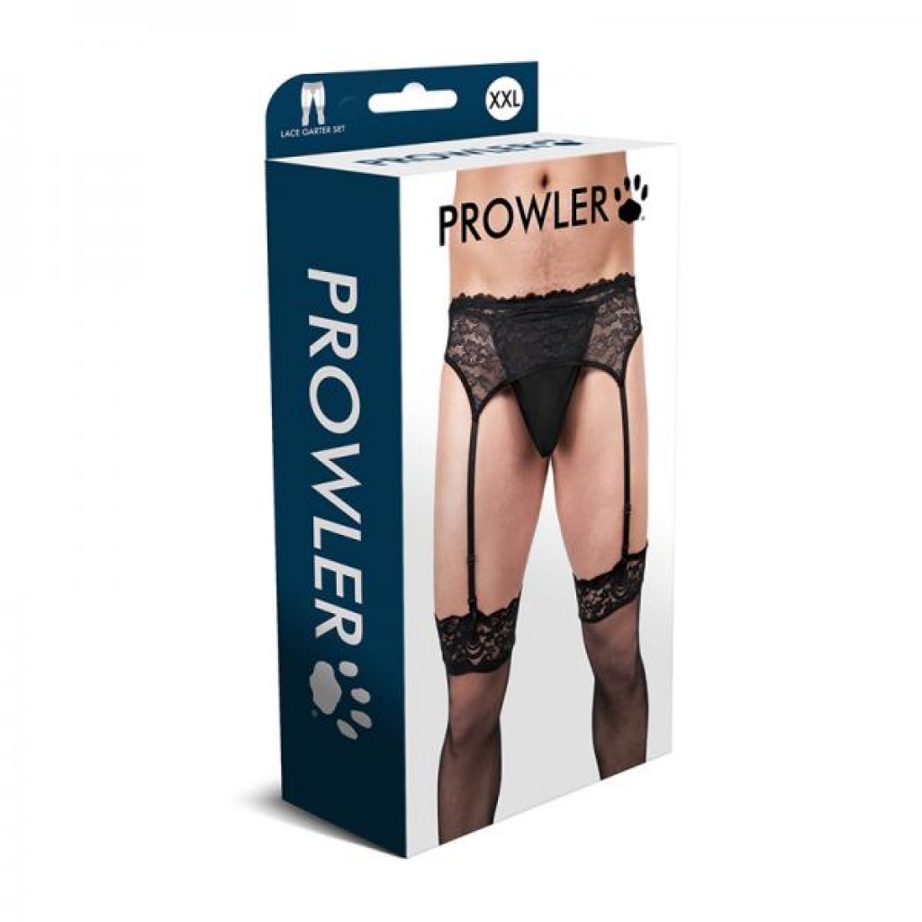 Prowler Lace Garter Set for Seductive Moments