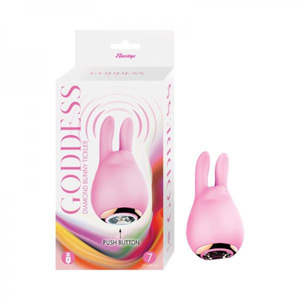 Goddess Diamond Bunny Tickler Pink - Nasstoys