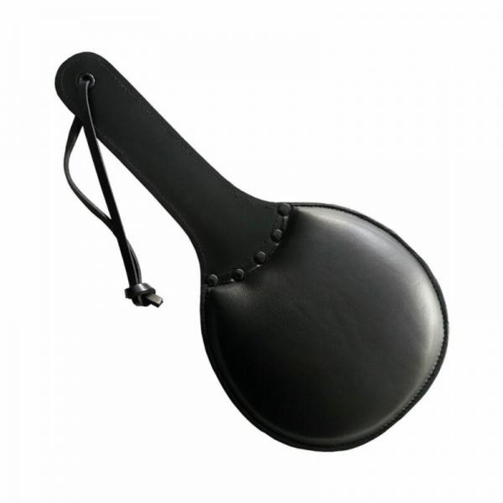 Rouge Leather Padded Ping Pong Paddle Black With Black Accessories - Rouge Group Ltd.