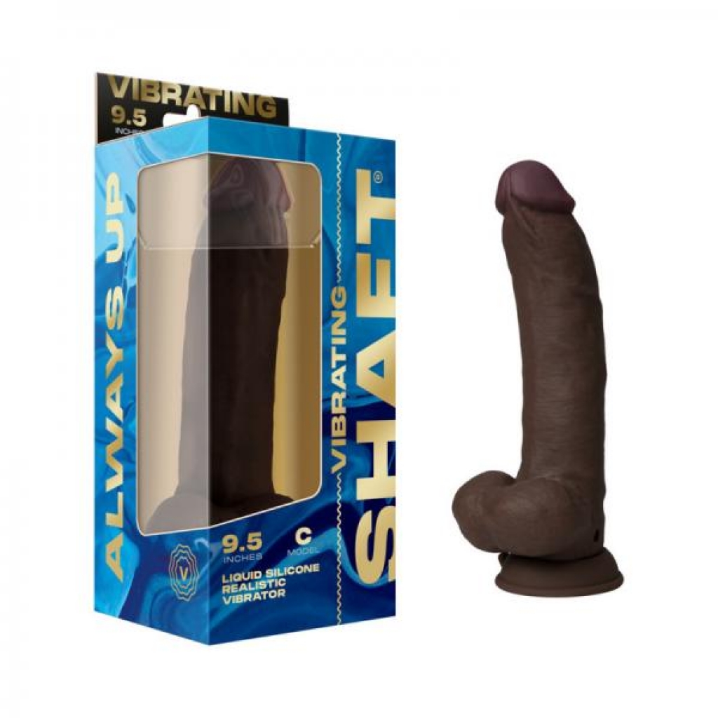 Dual Density Silicone Dildo - Model C (9.5 In. Mahogany)