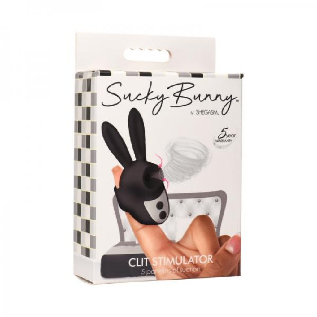 Shegasm Sucky Bunny Clit Stimulator Black - Xr Llc