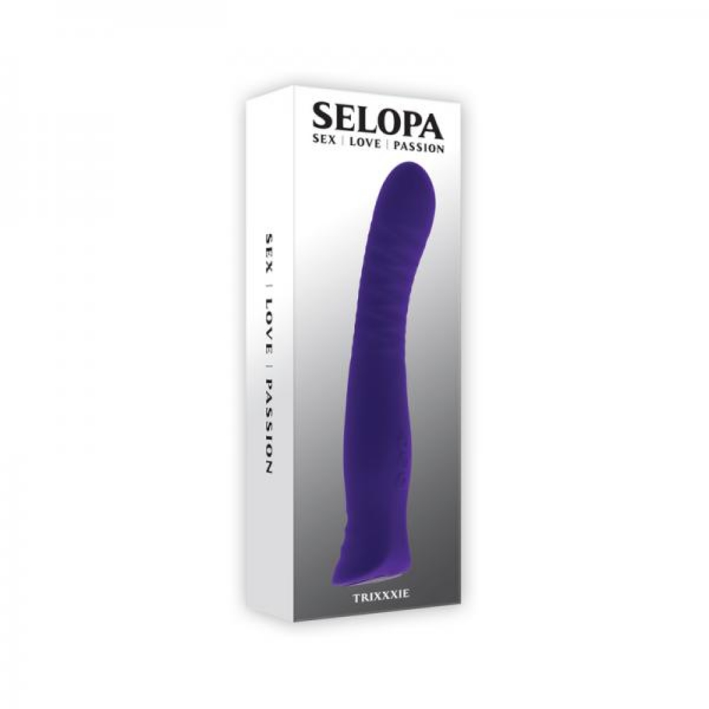 Selopa Trixxxie Rechargeable Vibrator Silicone Purple - Evolved Novelties