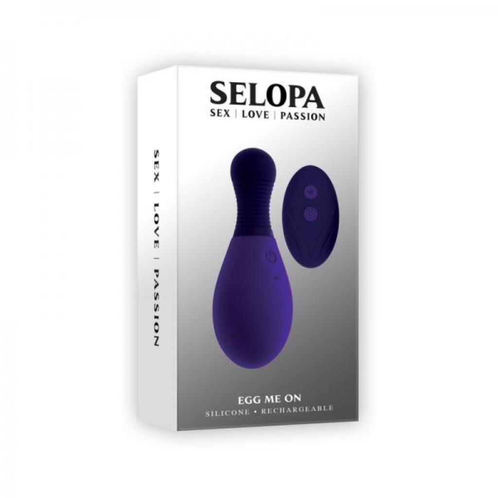 Selopa Egg On Me Rechargeable Vibrating Egg with Remote - Purple Silicone