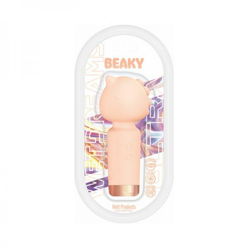 Wet Dreams Beaky Horned Mini Vibe - Multi-speed Silicone Peach